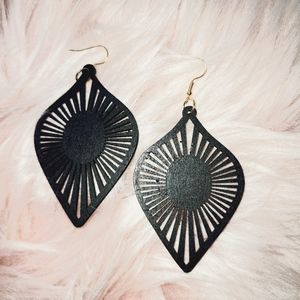 Laser Cut Wooden Earrings